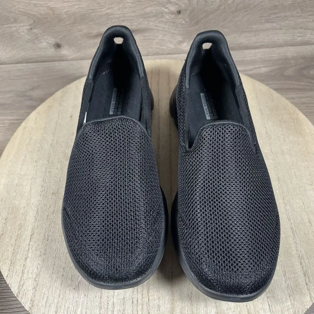 Skechers Go Walk 5 Black Slip On Walking Shoes 15901 Womens Size 7 Great Shape E